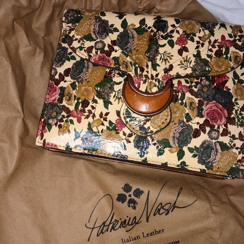 Patricia Nash Italian Leather Crossbody Floral Bag